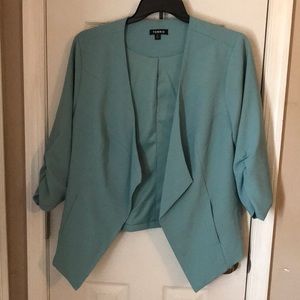 Light blue plus size blazer